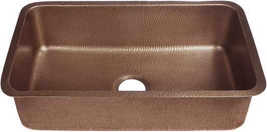 Orwell Grid and Strainer Drain Copper Kitchen Sink