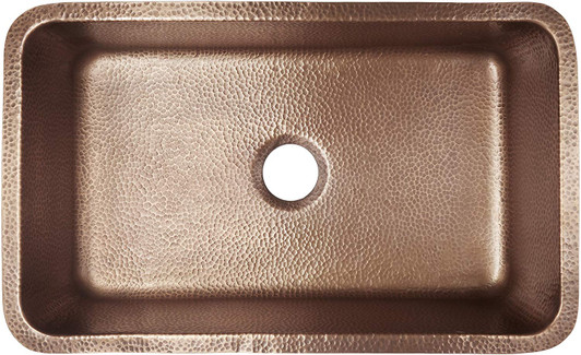 Orwell Grid and Strainer Drain Copper Kitchen Sink