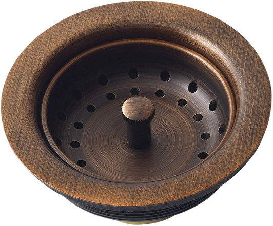 Handmade Sink Pure Solid 33 in. 4-Hole Right Side Antique Strainer Drain and Disposal Flange Double Bowl, Drop-in, Copper Kitchen Sink Kit