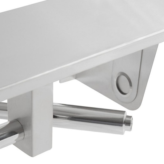 Two Roll Stainless Steel Toilet Tissue Dispenser with Utility Shelf