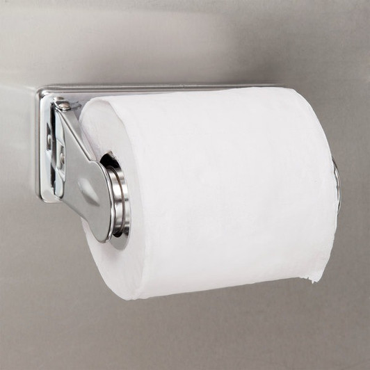 Bobrick B-264 ClassicSeries Surface-Mounted Vandal Resistant Single Roll Toilet Tissue Dispenser with Bright Polished Finish