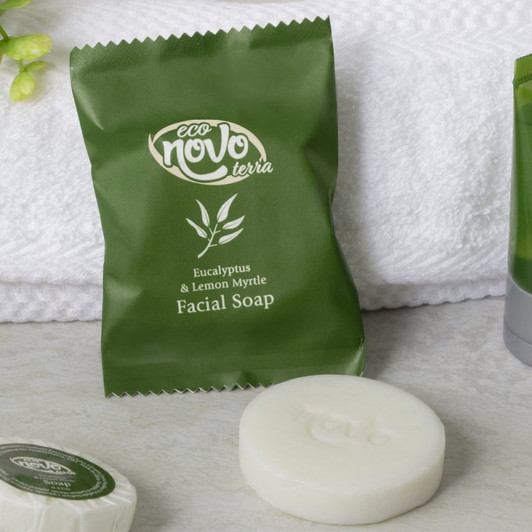 Eco Novo Terra Wrapped Glycerin Facial Soap Bar 0.705 oz- 400/Case