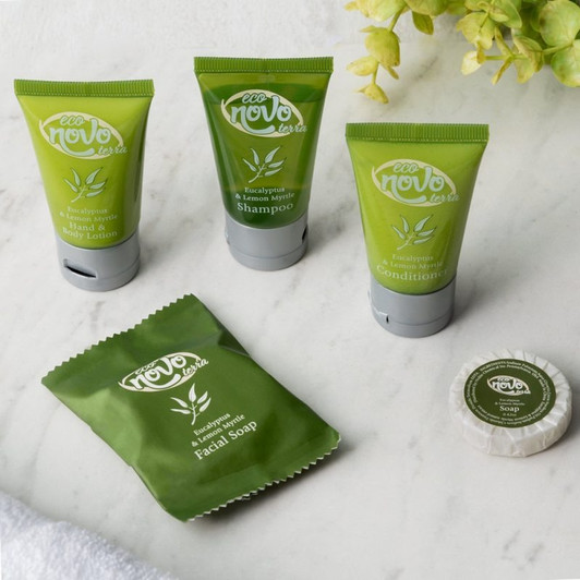Eco Novo Terra 0.705 oz. Wrapped Glycerin Hotel and Motel Facial Soap Bar – 400/Case