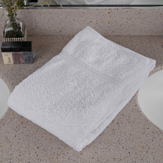 Oxford Gold Cam 27″ x 54″ 86/14 Cotton Polyester Blend Bath Towel with Cam Border 13.5 lb. – 36/Case