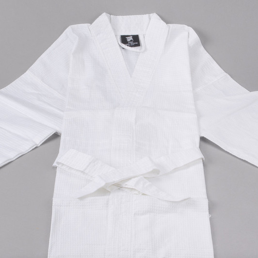 Oxford Waffle Weave Kimono Style Bath Robe – 48″ x 60″ 100% Cotton 25 lb.
