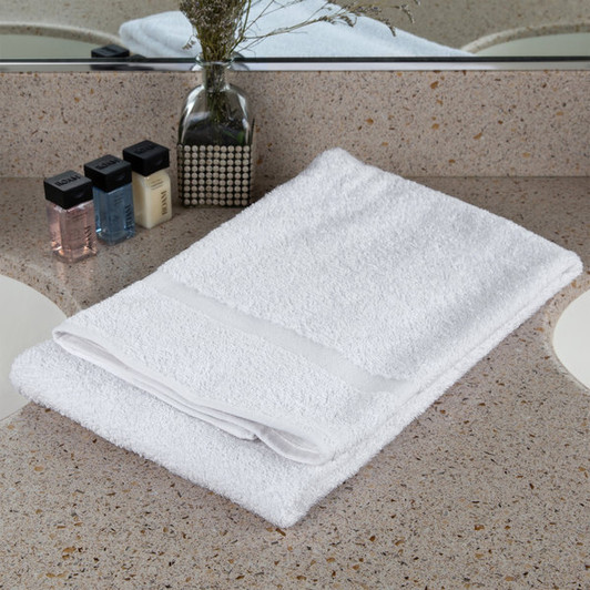 Oxford Bronze 24″ x 48″ 100% Open End Cotton Bath Towel with Cam Border 8 lb. – 12/Pack