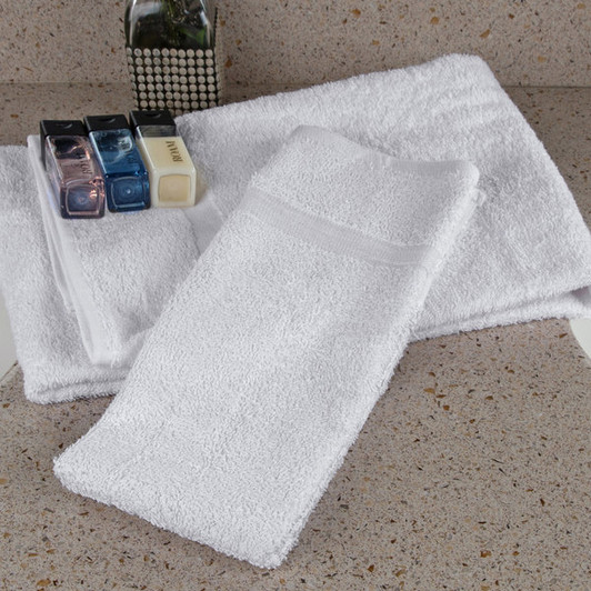 Oxford Bronze 16″ x 27″ 100% Open End Cotton Hand Towel with Cam Border 2.75 lb. – 12/Pack