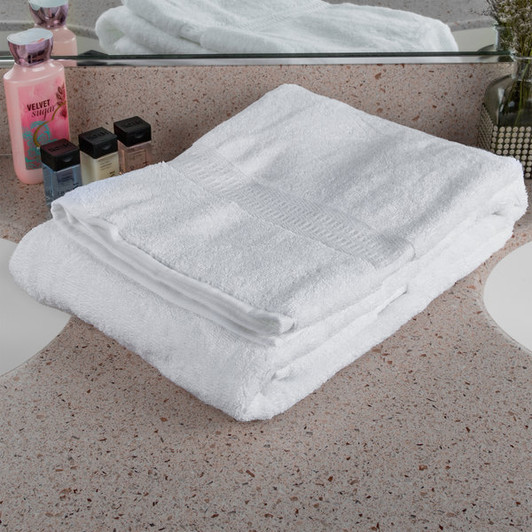 Oxford Reserve 30″ x 60″ 100% 2-Ply Combed Cotton Bath Towel with Dobby Border 20 lb. – 24/Case