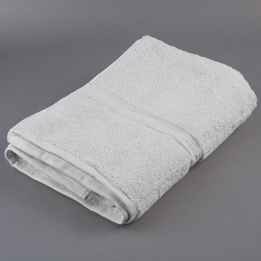 Oxford Vicenza Bianco 30″ x 58″ 100% Ringspun Combed Cotton Bath Towel with Dobby Border 20 lb. – 24/Case