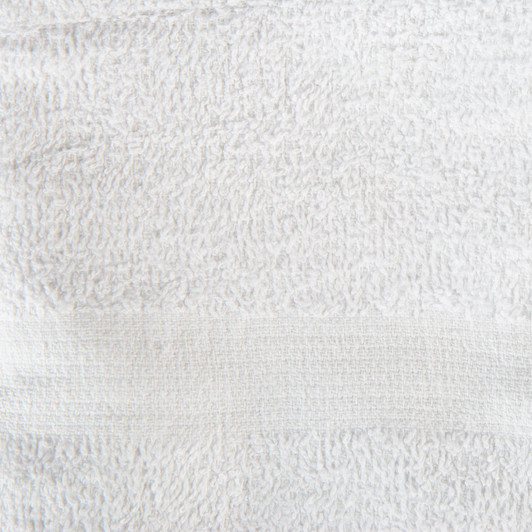 Oxford Silver 22″ x 44″ White Open End Cotton / Poly Bath Towel 6 lb. – 12/Pack