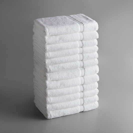 Lavex Lodging Premium 30″ x 60″ 100% Ring Spun Cotton Bath Sheet 18 lb. – 12/Pack