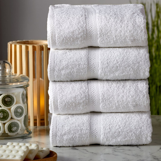 Lavex Lodging Premium 27″ x 54″ 100% Ring Spun Cotton Bath Towel 12 lb. – 12/Pack