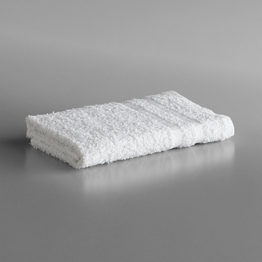 Lavex Lodging Standard 12″ x 12″ Cotton/Poly Wash Cloth with Overlock Stitch 1 lb. – 12/Pack