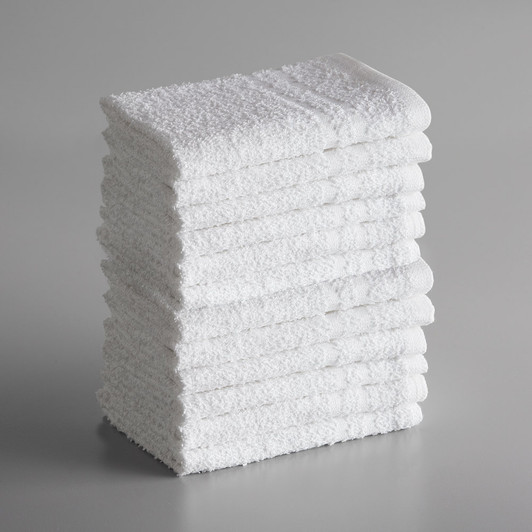 Lavex Lodging Standard 12″ x 12″ Cotton/Poly Wash Cloth .75 lb. – 12/Pack