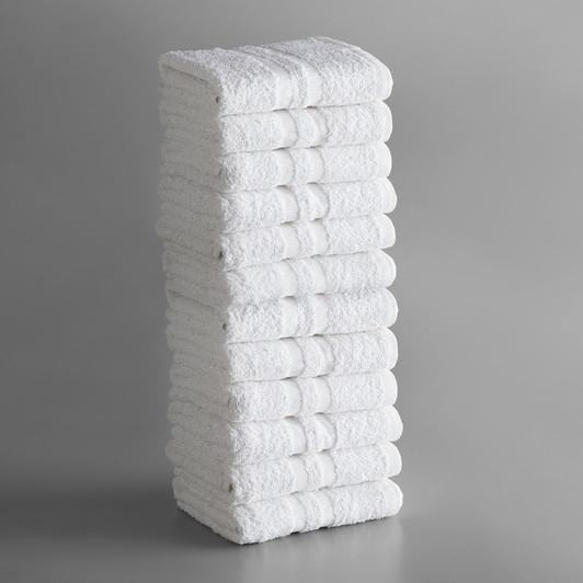 Lavex Lodging Standard 16″ x 27″ Cotton/Poly Hand Towel 3 lb. – 12/Pack