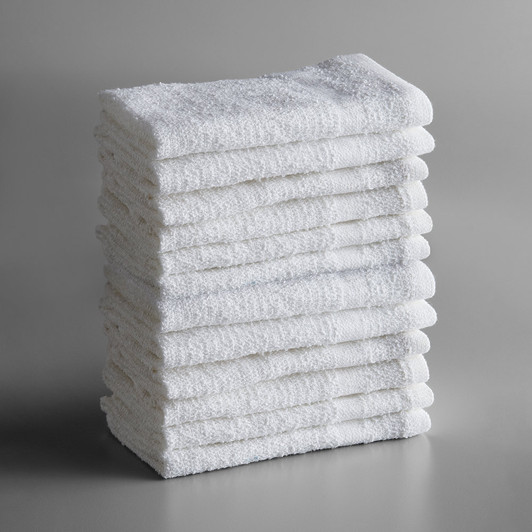 Lavex Lodging Economy 12″ x 12″ 100% Cotton Wash Cloth .75 lb. – 12/Pack