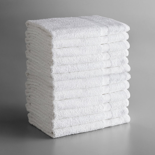 Lavex Lodging Economy 24″ x 48″ 100% Cotton Bath Towel 8 lb. – 12/Pack