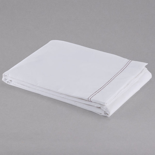 Oxford Super Blend Queen Size 90″ x 110″ 200 Thread Count White Flat Hotel Sheet – 12/Case