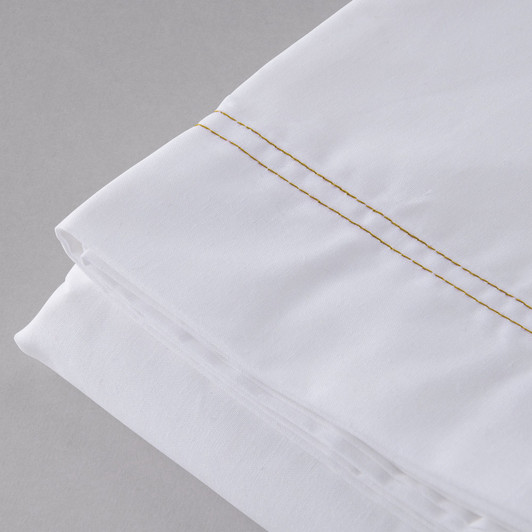 Oxford Super Blend King Size 108″ x 110″ 200 Thread Count White Flat Hotel Sheet – 12/Case