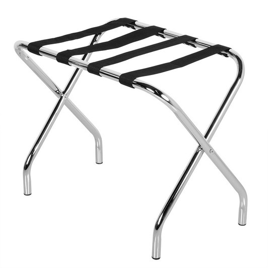 Lancaster Table & Seating Chrome Folding Luggage Rack – 6/Pack