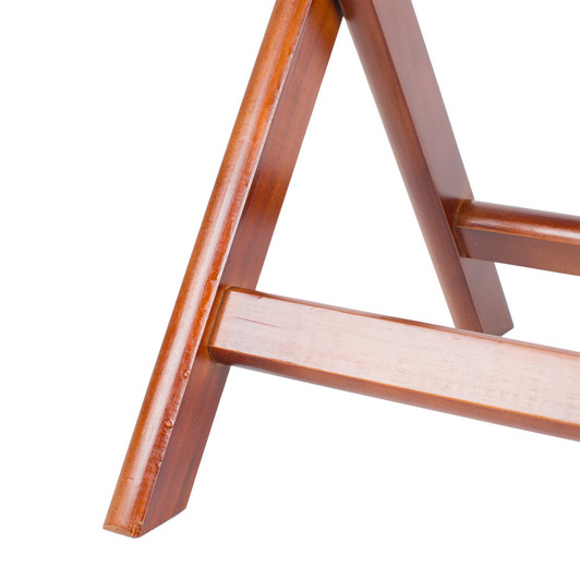 Lancaster Table & Seating 24 1/2″ x 15″ x 20″ Walnut Wood Folding Luggage Rack