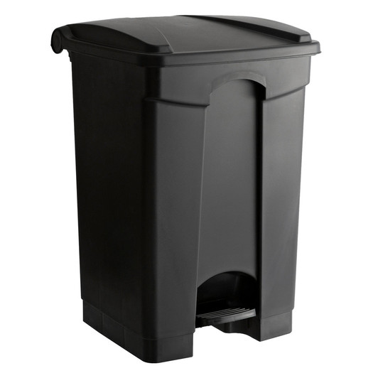 12 Gallon Black Rectangular Step-On Trash Can