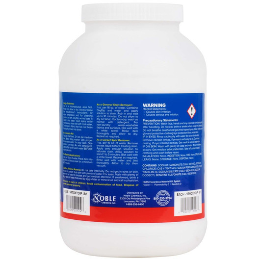 8 lb. / 128 oz. Noble Chemical Oxy Dip Bleach Presoak and Destainer – 4/Case