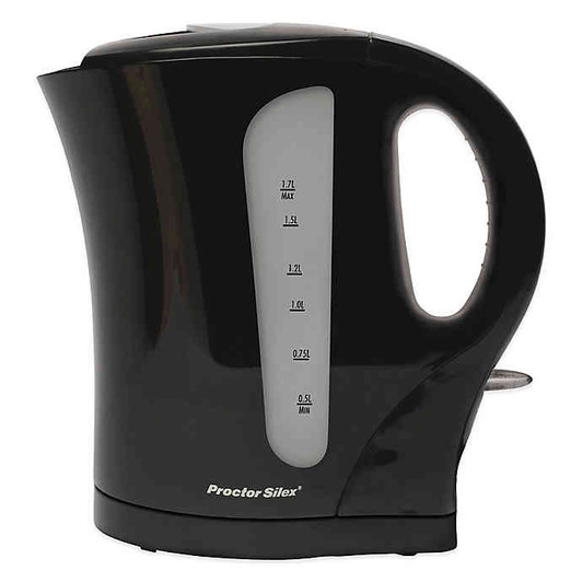Proctor Silex® Cordless 1.7-Liter Electric Kettle in Black