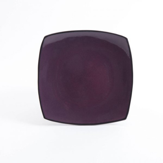 Gibson Home Soho Lounge Square Stoneware 16-piece Dinnerware Set, Purple