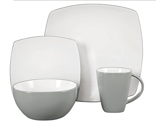 Gibson Home Soho Lounge Square 16-Piece Reactive Glaze Dinnerware Set