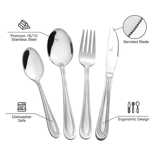 Avalon Silverware Set with Luxury Box, High Grade