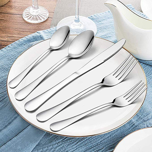 60-Piece Stainless Steel Cutlery Utensil Set Service for 12