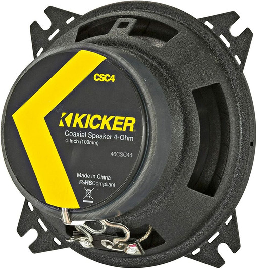 Kicker CSC4 (46CSC44) CS Series 4" 2-Way Coaxial Speakers (50W RMS)