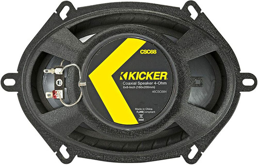 Kicker CSC68 (46CSC684) CS Series 6x8" 2-Way Coaxial Speakers (75 Watts RMS)
