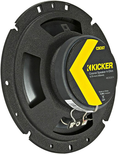 Kicker CSC67 (46CSC674) CS Series 6.75" 2-Way Coaxial Speakers (100 Watts RMS)