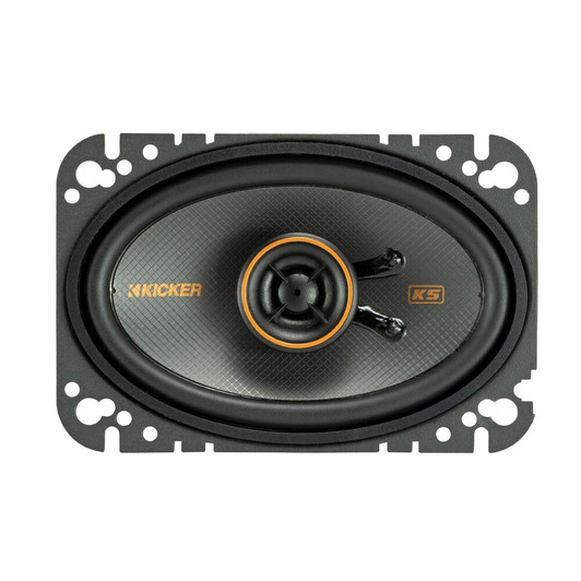 Kicker KSC460 (47KSC4604) 4" x 6" KS-Series Coaxial Speakers w/ Silk Dome tweeters