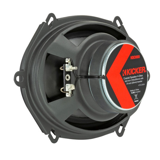 Kicker KSC680 (47KSC6804) 6x8" Coaxial Speakers with Silk Dome Tweeter