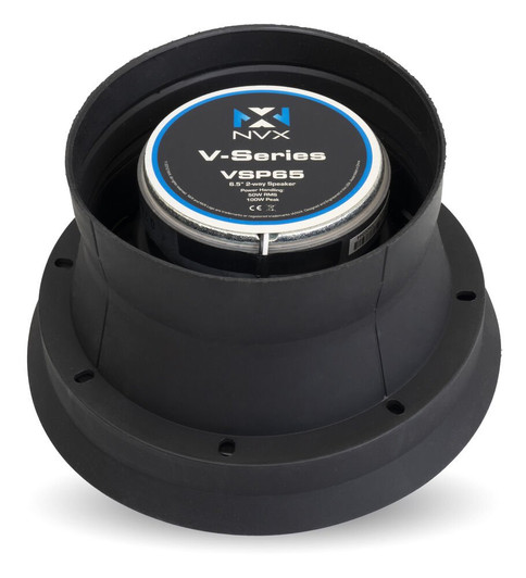(2-Pairs) NVX NSP525 + NVX Speaker Baffles (4-Total) 5-1/4" 2-Way N-Series Coaxial Car Speakers with 20mm Silk Dome Tweeters