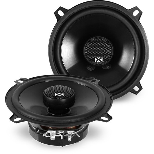 (2-Pairs) NVX NSP525 + NVX Speaker Baffles (4-Total) 5-1/4" 2-Way N-Series Coaxial Car Speakers with 20mm Silk Dome Tweeters