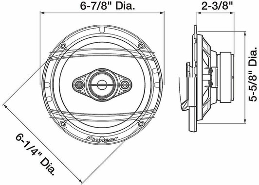 Pioneer TS-A652C 6.5" A Series 2-Way Component System