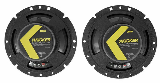 Kicker 46CSS674 + NVX Sound Deadening 300W Peak (100W RMS) CS Series 6-3/4" Component Speaker System