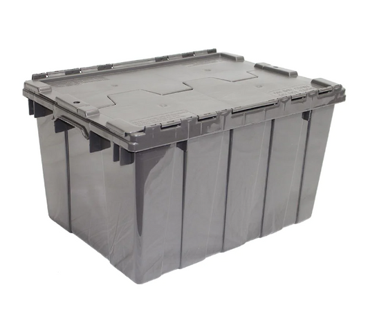 GSC Commercial Flip-Top Storage Tote in Grey, 45 L - 15.5" X 21.75" X 12.5" (6/CASE)-A2ZHOME