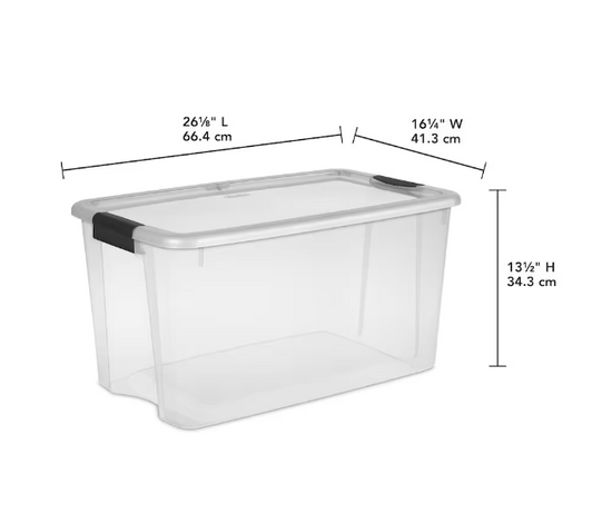 Sterilite Ultra 66L Storage Box - 16.25" X 26.12" X 13.5" (6/CASE)-A2ZHOME