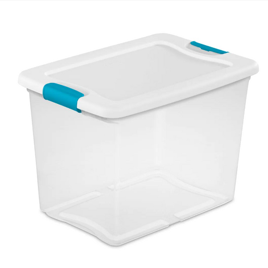 Sterilite 24L Latching Box - Secure Storage Solution (11.25" X 16.25" X 11.62"), 6/CASE-A2ZHOME