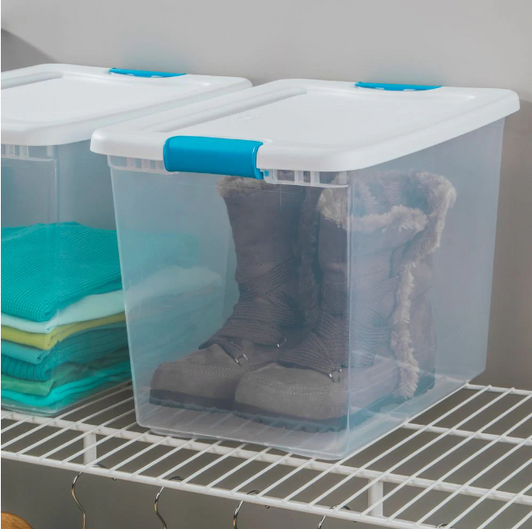 Sterilite 24L Latching Box - Secure Storage Solution (11.25" X 16.25" X 11.62"), 6/CASE-A2ZHOME