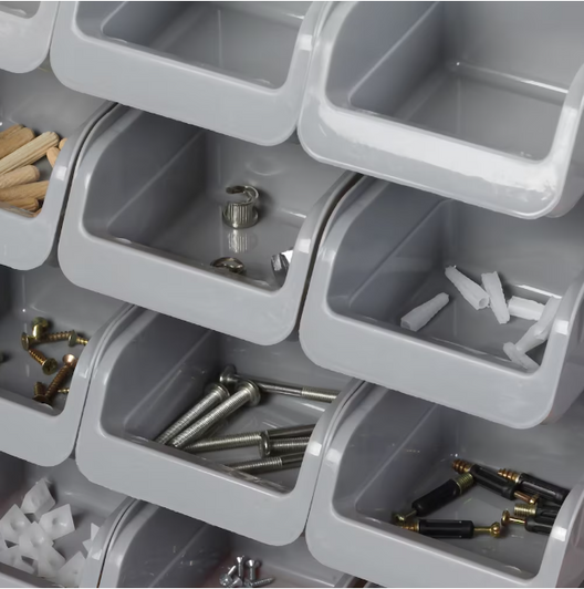 A2ZHOME 44pcs Wall Mounted Tool Organizer Storage Bin Board for Garage Workshop 21.46" X 23.62" X 5.91"-A2ZHOME