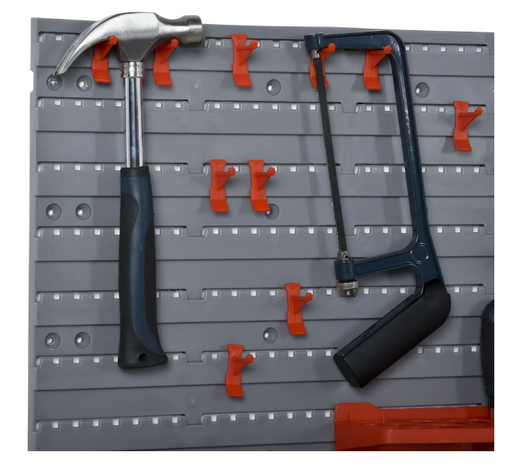 A2ZHOME 44pcs Wall Mounted Tool Organizer Storage Bin Board - Red (Case of 6)-A2ZHOME