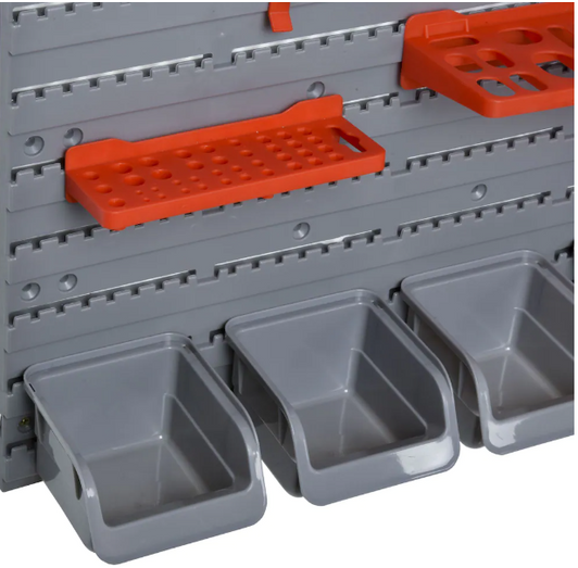 A2ZHOME 44pcs Wall Mounted Tool Organizer Storage Bin Board - Red (Case of 6)-A2ZHOME