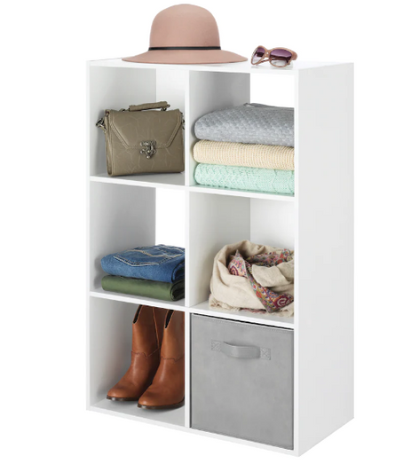 Whitmor Fabric Storage Cube - Set of 6 (10.5" X 10.75" X 11.12")-A2ZHOME
