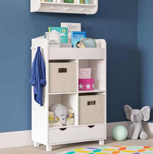 RiverRidge Home Fabric Folding Bins in Taupe - Set of 2, 11" X 11" X 1.5" - Convenient Storage Solutions-A2ZHOME